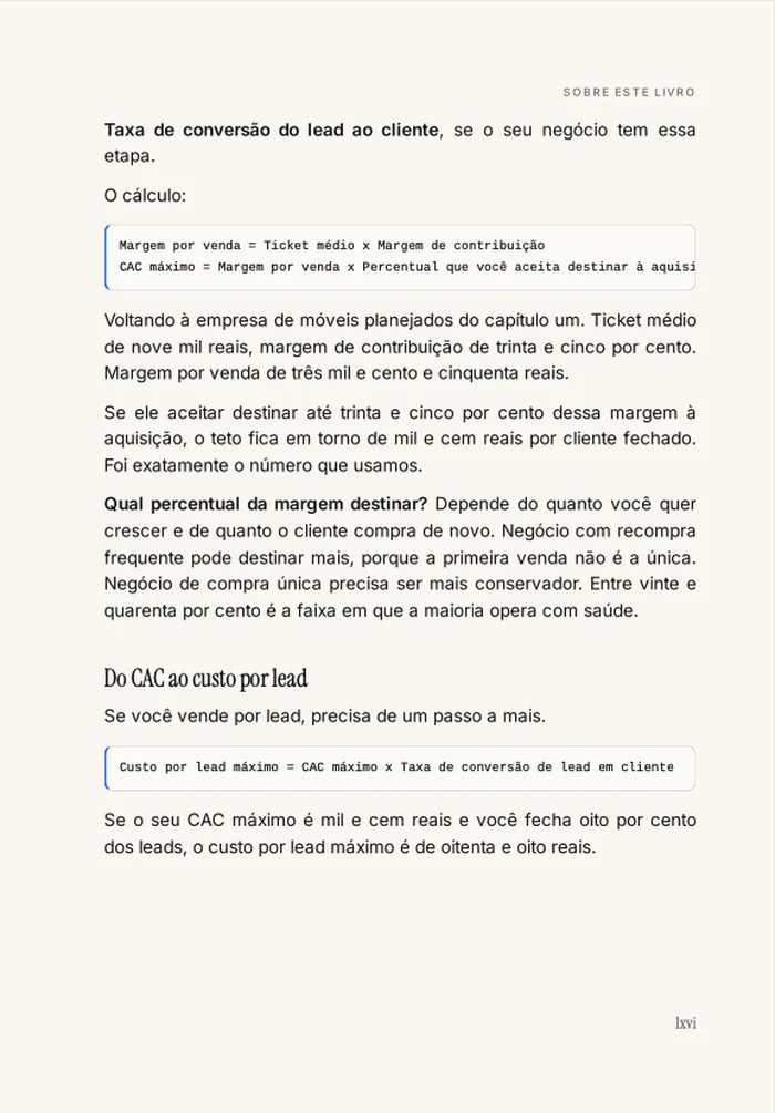 Página do livro Meta Ads para Todos: Do CAC ao custo por lead